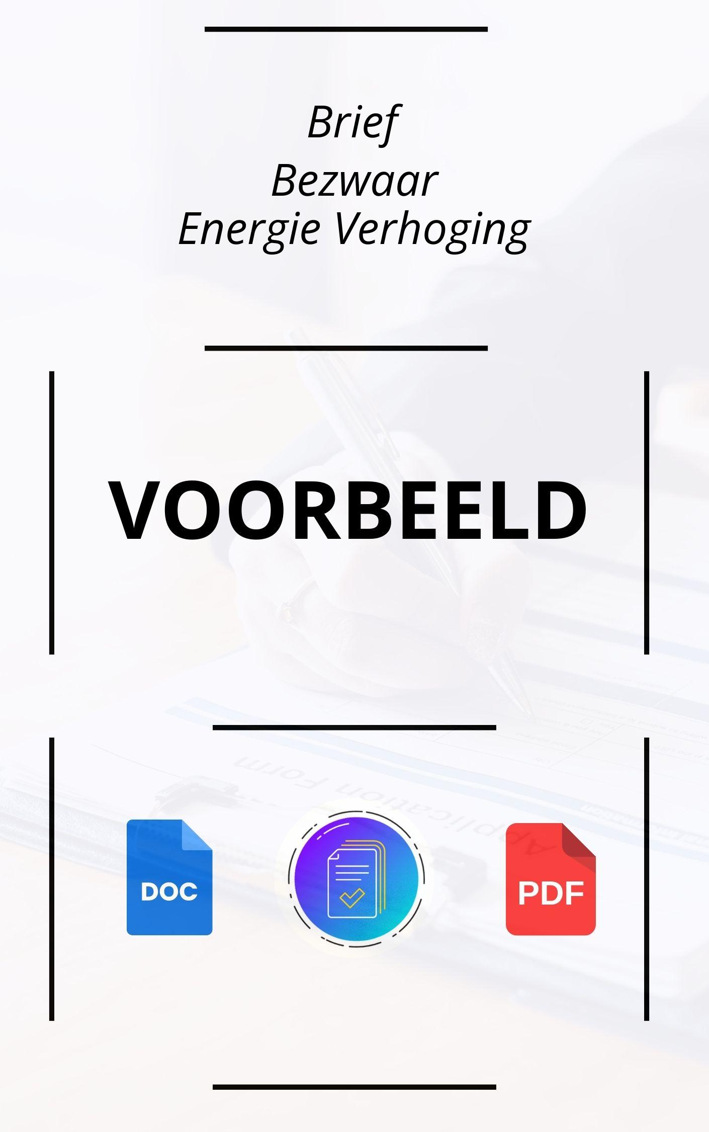 Brief Bezwaar Energie Verhoging