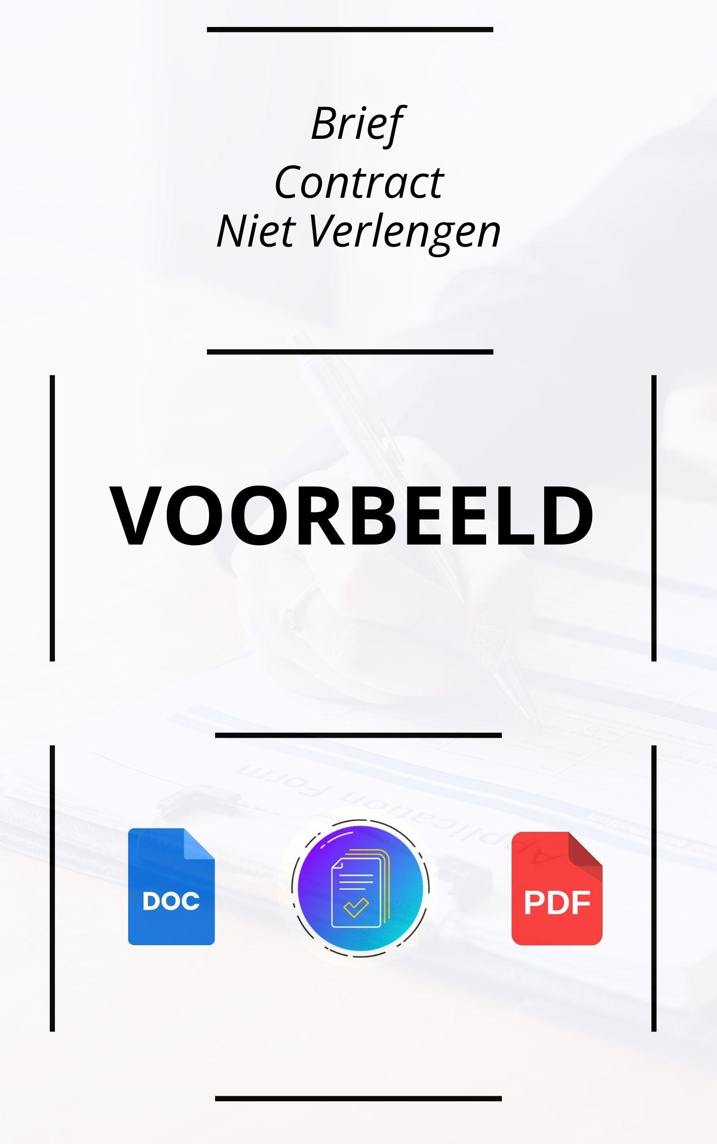 Brief Contract Niet Verlengen