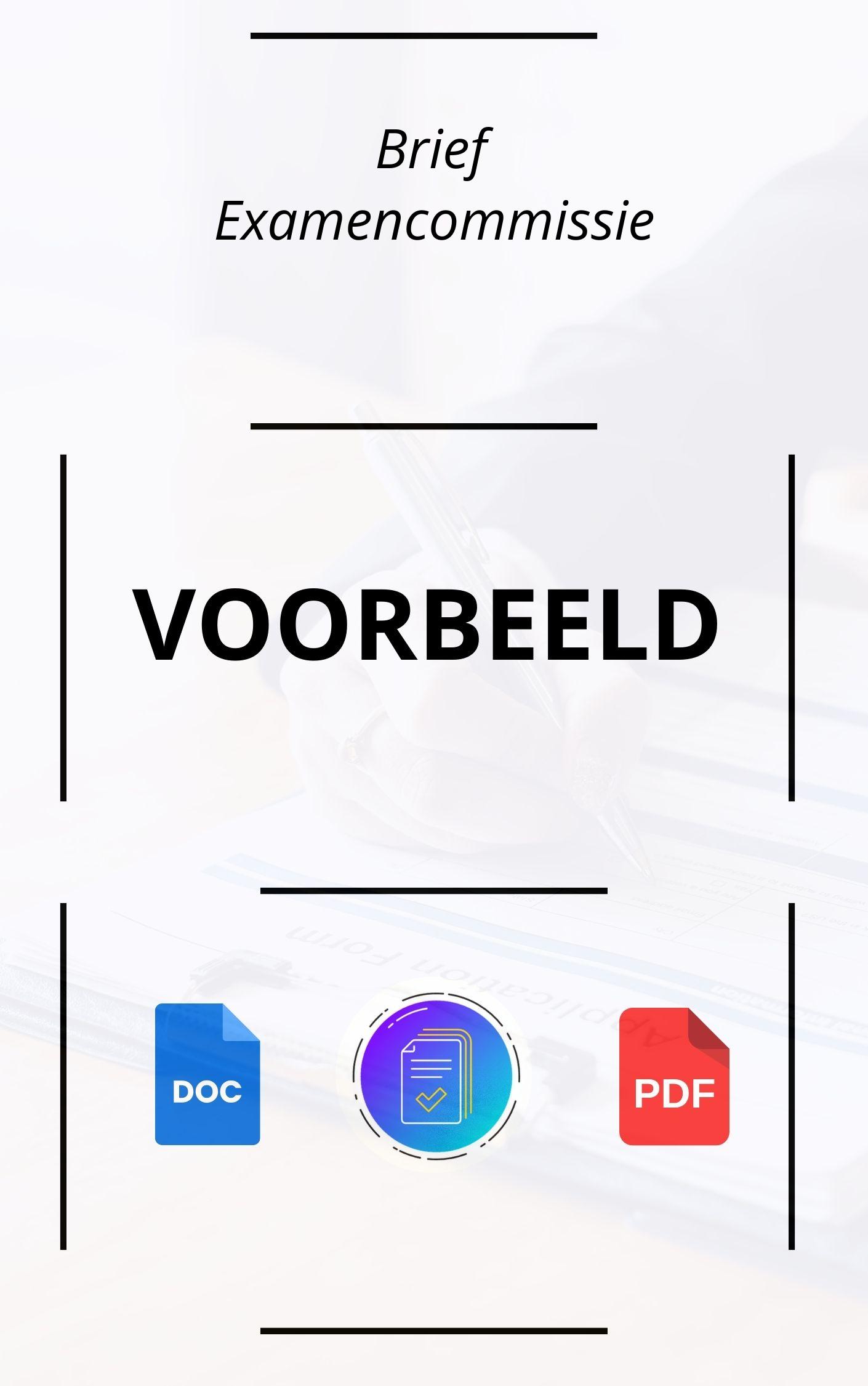 Brief Examencommissie