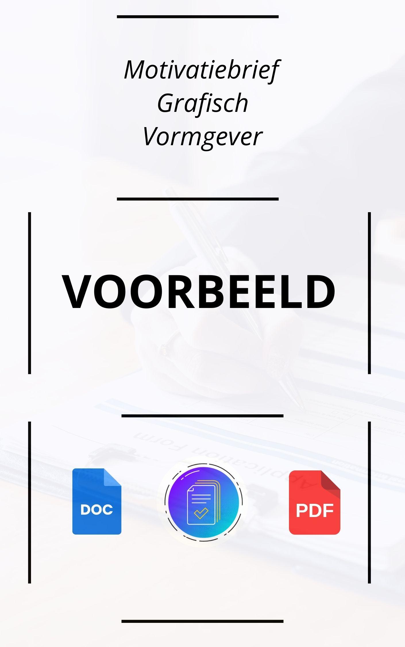 Motivatiebrief Grafisch Vormgever