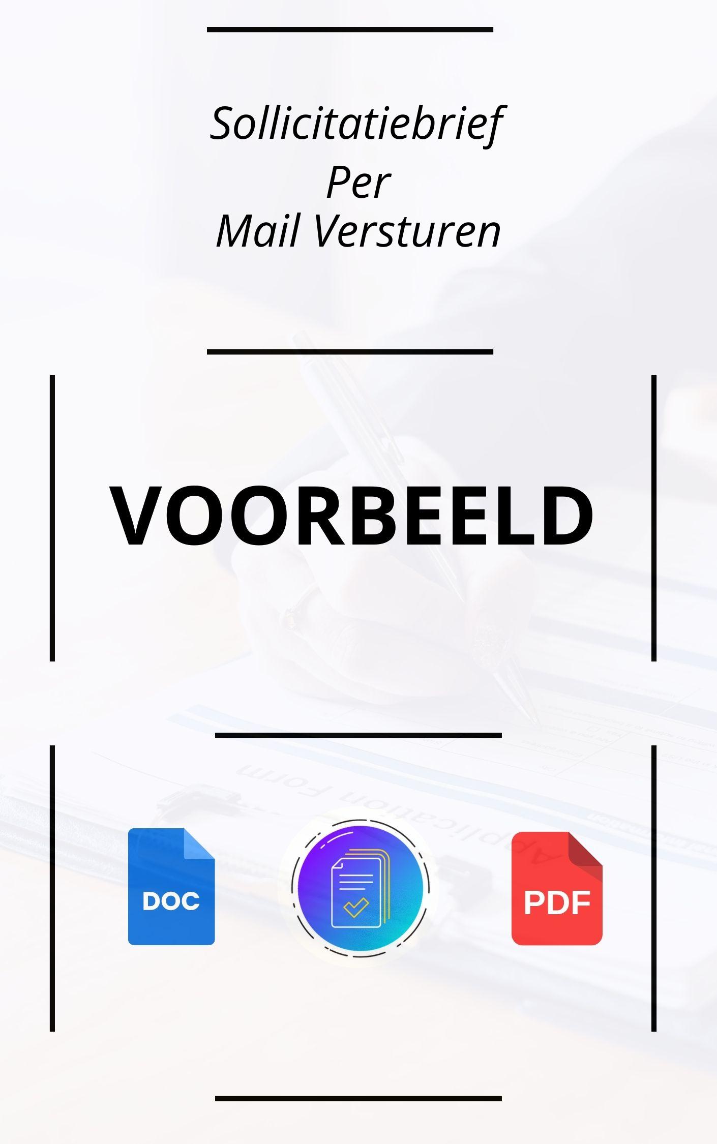 Sollicitatiebrief Per Mail Versturen